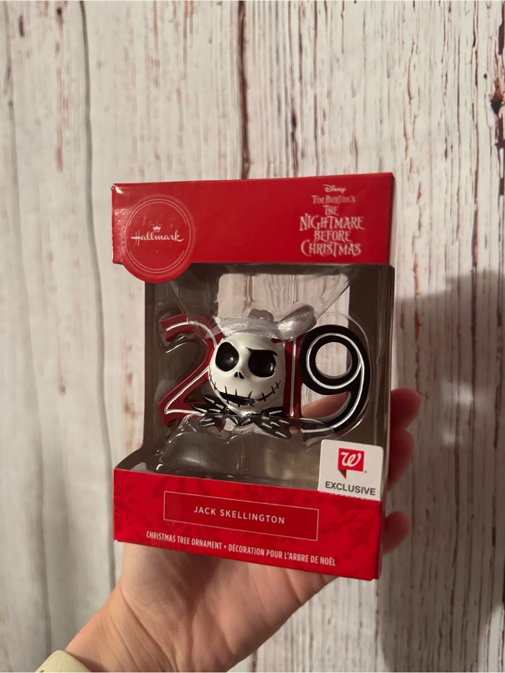 Hallmark Jack Skellington 2019 Red Black White Ornament